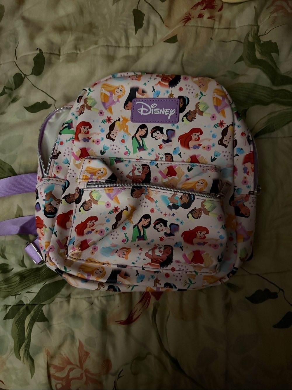 Bioworld Disney Princess White & Purple Kids Backpack